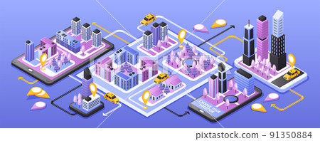 Taxi City Navigation Banner Taxi City Navigation Banner 91350884