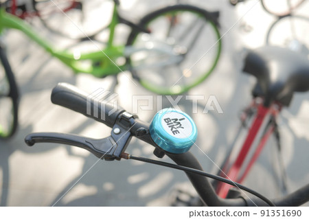close up of Row of bicycles selective focus , 91351690