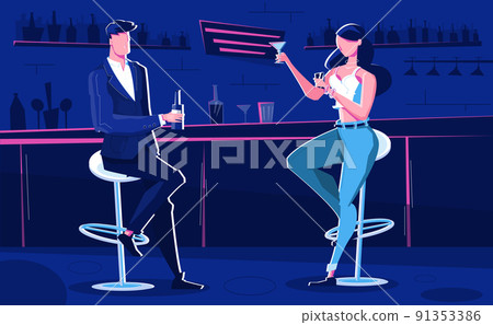 Night Club Bar Composition Night Club Bar Composition 91353386