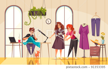 Atelier Cartoon Illustration 91353395