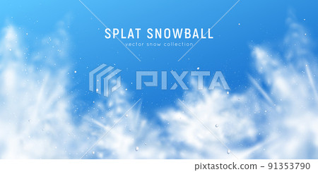 Realistic Snow Poster 91353790