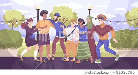 Hug Friend Composition Hug Friend Composition 91353796