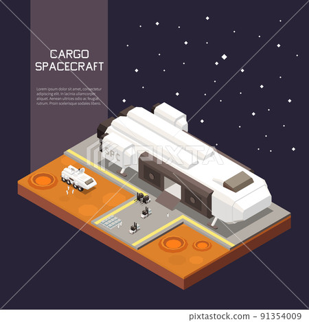 Space Ship Isometric Illustration Space Ship Isometric Illustration 91354009
