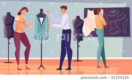 Clothes Modeling Flat Background 91354105
