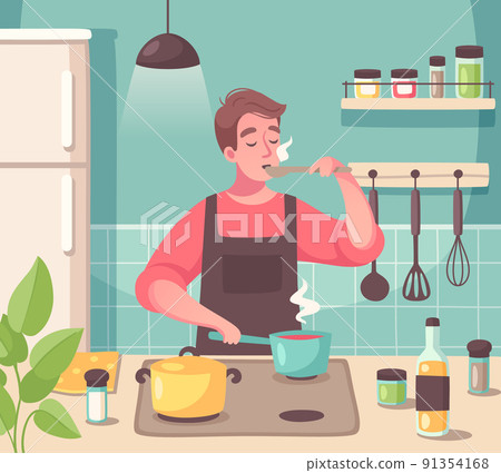 Hobby Cartoon Composition Hobby Cartoon Composition 91354168