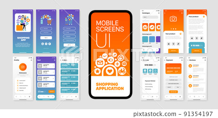 User Interfaces Of Shopping Application 91354197