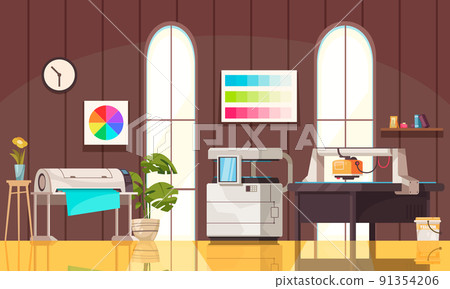 Printing House Illustration 91354206