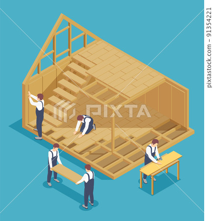 Modular House Construction Composition Modular House Construction Composition 91354221