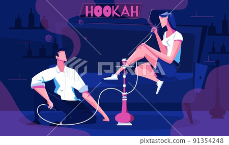 Night Club Hookah Composition 91354248