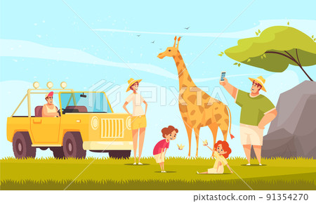 Safari Family Travel Composition Safari Family Travel Composition 91354270