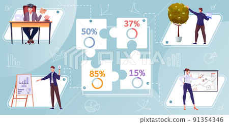 Financial Investment Flat Infographics 91354346