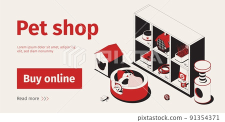 Pet Shop Horizontal Banner 91354371