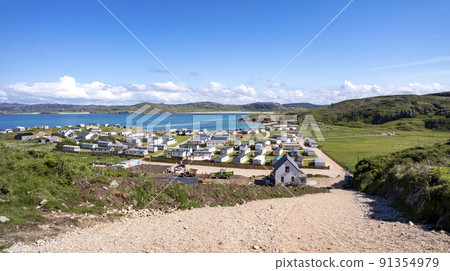 The new path to Murder Hole beach, officially called Boyeeghether Bay starts at the camping site County Donegal, Ireland 91354979