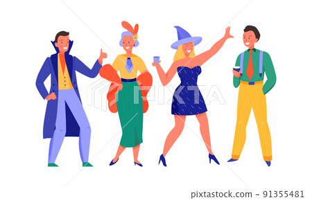 Costume Party Illustration-插圖素材 [91355481] - PIXTA圖庫