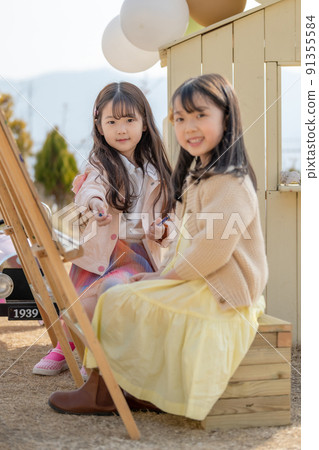 生活方式 兒童 姐妹 教育 育兒 91355584