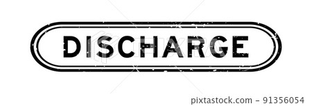 Grunge black discharge word rubber seal stamp on white background Grunge black discharge word rubber seal stamp on white background 91356054