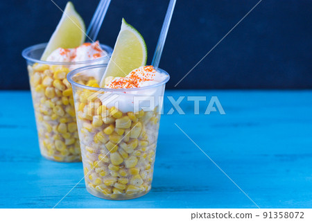 Mexican food Esquite Mexican food Esquite 91358072