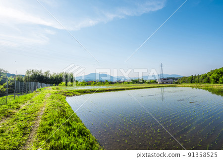 《岐阜縣》惠那市田園風光 91358525