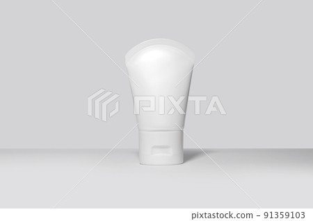 lotion tube mockup isolated on white background. 91359103