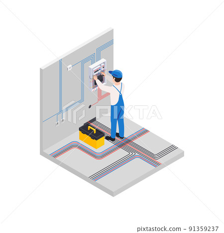 House Electricity Renovation Composition 91359237