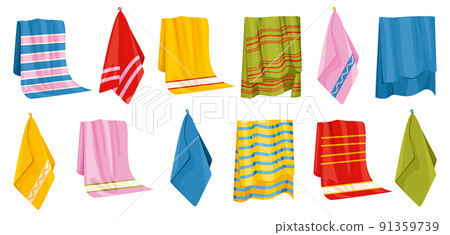Bath Towels Icon Set 91359739