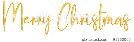 Golden Text Merry Christmas cut out Golden Text Merry Christmas cut out 91360003