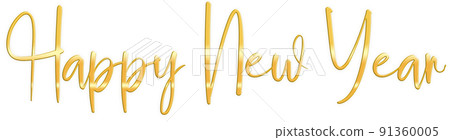 Golden Text Happy New Year cut out Golden Text Happy New Year cut out 91360005