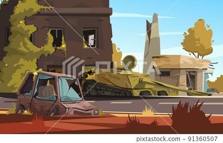 City Destroy In War Zone 91360507
