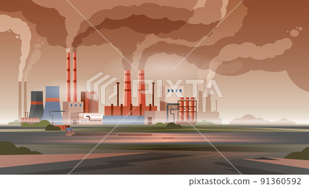 Flat Factory Illustration Flat Factory Illustration 91360592
