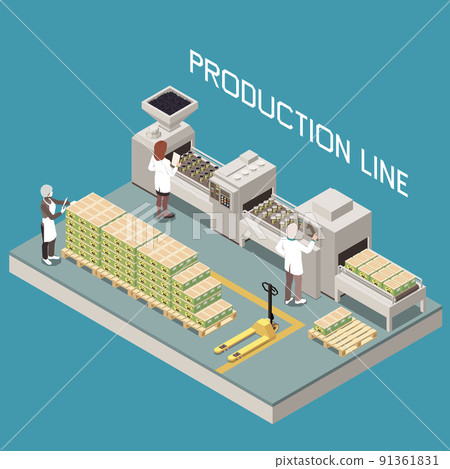Olive Production Line Composition 91361831