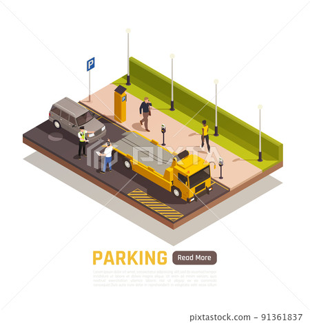 Parking Isometric Element Parking Isometric Element 91361837