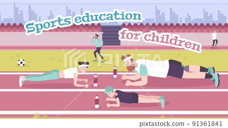 Parenting In Sports Flat Background Parenting In Sports Flat Background 91361841