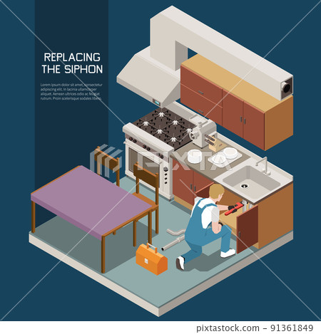 Plumber Isometric Composition Plumber Isometric Composition 91361849