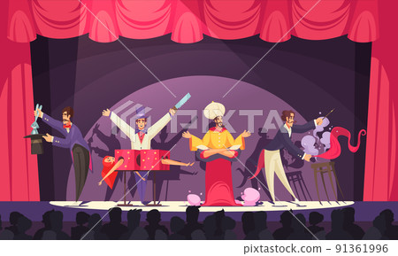 Circus Cartoon Illustration 91361996