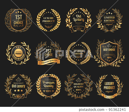 Prize Emblems Realistic Set 91362241