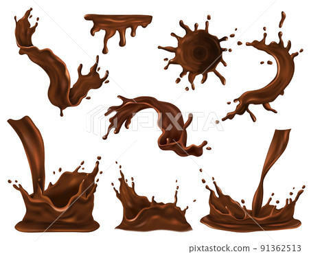 Chocolate Splash Realistic Set 91362513