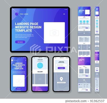 Mobile Website Landing Page Template 91362537