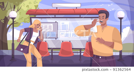 Bus Stop Coughing Composition Bus Stop Coughing Composition 91362564