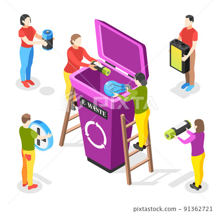 Garbage Electronic Devices Composition 91362721