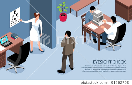 Blind Eyesight Check Banner 91362798