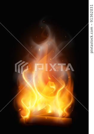 Bonfire Realistic Flame Composition 91362831