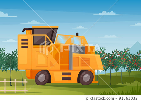 Coffee Production Background 91363032