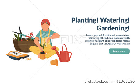 Growing Plant Gardening Background 91363150