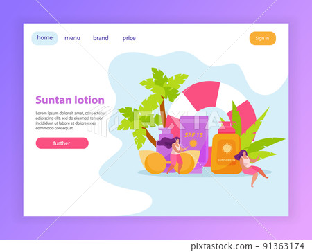 Skincare Lotion Website Composition 91363174