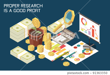 Proper Research Isometric Background 91363350