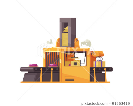 Robotic Conveyor Illustration 91363419