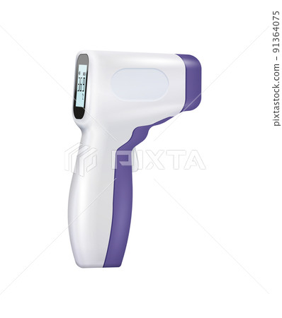Infrared Thermometer Realistic Composition 91364075