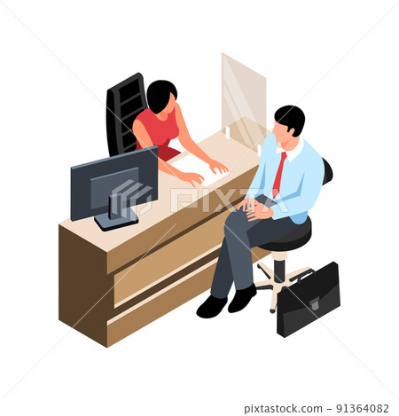 Bank Service Desk Composition Bank Service Desk Composition 91364082