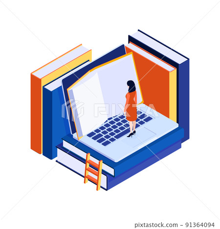 Electronic Books Concept 91364094