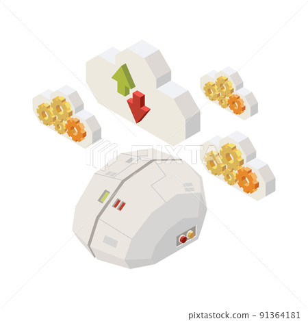 Isometric Artificial Intelligence Concept Isometric Artificial Intelligence Concept 91364181